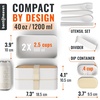 image:imageBentoheaven Bento Box Adult Stackable Lunch Box 40 oz Steel My HeartBright Light