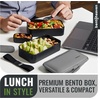image:imageBentoheaven Bento Box Adult Stackable Lunch Box 40 oz Steel My HeartWhispering Gray