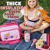 image:imageBentoheaven Bento Lunch Bag for Kids Large Insulated Tote GrayCoral Pink