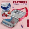 image:imageBentoheaven Bento Lunch Bag for Kids Large Insulated Tote GrayCoral Pink