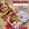 image:imageBentoheaven Bento Lunch Bag for Kids Large Insulated Tote GrayCoral Pink