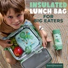 image:imageBentoheaven Bento Lunch Bag for Kids Large Insulated Tote GrayGreen