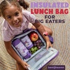 image:imageBentoheaven Bento Lunch Bag for Kids Large Insulated Tote GrayMauve