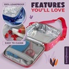 image:imageBentoheaven Bento Lunch Bag for Kids Large Insulated Tote GrayMauve