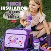 image:imageBentoheaven Bento Lunch Bag for Kids Large Insulated Tote GrayMauve