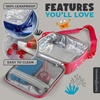 image:imageBentoheaven Bento Lunch Bag for Kids Large Insulated Tote GrayOrange Gray