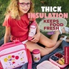 image:imageBentoheaven Bento Lunch Bag for Kids Large Insulated Tote GrayRose Pink