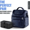 image:imageBentoheaven Cooler Lunch Bag for Men amp Women 15L for Work GrayBlue