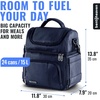 image:imageBentoheaven Cooler Lunch Bag for Men amp Women 15L for Work GrayBlue