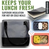 image:imageBentoheaven Insulated Lunch Bag for Work Women amp Men Cooler Tote BlueGray