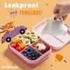 image:imageBentoheaven Kids Bento Lunch Box 3 Compartments 30 oz Coral PinkCoral Pink