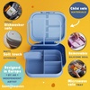 image:imageBentoheaven Kids Bento Lunch Box 3 Compartments 30 oz Coral PinkOcean Blue