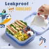 image:imageBentoheaven Kids Bento Lunch Box 3 Compartments 30 oz Coral PinkOcean Blue