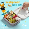 image:imageBentoheaven Kids Bento Lunch Box 3 Compartments 30 oz Coral PinkSand Gray