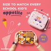image:imageBentoheaven Kids Bento Lunch Box 3 Compartments 30 oz Ice BlueCoral Pink