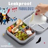 image:imageBentoheaven Kids Bento Lunch Box 3 Compartments 30 oz Ice BlueNight Gray