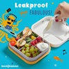 image:imageBentoheaven Kids Bento Lunch Box 3 Compartments 30 oz Ice BlueOrange Gray