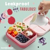 image:imageBentoheaven Kids Bento Lunch Box 3 Compartments 30 oz Ice BlueRose Pink