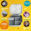 image:imageBentoheaven Kids Bento Lunch Box 3 Compartments 30 oz Ice BlueSand Gray