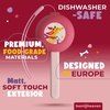 image:imageBentoheaven Kids Utensils Set with Case Reusable Fork amp Spoon DachshundCoral Pink