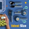 image:imageBentoheaven Kids Utensils Set with Case Reusable Fork amp Spoon DachshundIce Blue