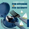 image:imageBentoheaven Kids Utensils Set with Case Reusable Fork amp Spoon DachshundOcean Blue
