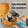image:imageBentoheaven Kids Utensils Set with Case Reusable Fork amp Spoon DachshundOrange Gray