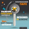 image:imageBentoheaven Kids Utensils Set with Case Reusable Fork amp Spoon DachshundSand Gray