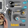image:imageBentoheaven Kids Utensils Set with Case Reusable Fork amp Spoon DachshundSand Gray