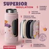 image:imageBentoheaven Kids Water Bottle Stainless Steel for Boys amp Girls OrangeCoral Pink