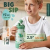 image:imageBentoheaven Kids Water Bottle Stainless Steel for Boys amp Girls OrangeGreen