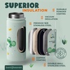 image:imageBentoheaven Kids Water Bottle Stainless Steel for Boys amp Girls OrangeGreen
