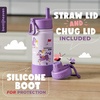image:imageBentoheaven Kids Water Bottle Stainless Steel for Boys amp Girls OrangeMauve