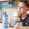 image:imageBentoheaven Kids Water Bottle Stainless Steel for Boys amp Girls OrangeOcean Blue