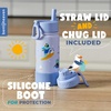 image:imageBentoheaven Kids Water Bottle Stainless Steel for Boys amp Girls OrangeOcean Blue