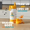 image:imageBentoheaven Kids Water Bottle Stainless Steel for Boys amp Girls OrangeOrange Gray