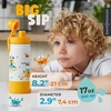 image:imageBentoheaven Kids Water Bottle Stainless Steel for Boys amp Girls OrangeOrange Gray