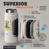 image:imageBentoheaven Kids Water Bottle Stainless Steel for Boys amp Girls OrangeOrange Gray