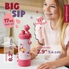 image:imageBentoheaven Kids Water Bottle Stainless Steel for Boys amp Girls OrangeRose Pink