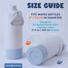 image:imageBentoheaven Silicone Water Bottle Boot  Noise amp Scratch Protector Sleeve for 3inch Diameter Bottles Tumbler amp Cup 1740 oz Bottom Protective Bumpers Water Bottle AccessoriesOcean Blue