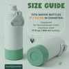 image:imageBentoheaven Silicone Water Bottle Boot  Noise amp Scratch Protector Sleeve for 3inch Diameter Bottles Tumbler amp Cup 1740 oz Bottom Protective Bumpers Water Bottle AccessoriesGreen