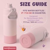 image:imageBentoheaven Silicone Water Bottle Boot  Noise amp Scratch Protector Sleeve for 3inch Diameter Bottles Tumbler amp Cup 1740 oz Bottom Protective Bumpers Water Bottle AccessoriesCoral Pink