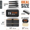 image:imageSet of 2 Premium Bento Boxes  Leakproof Stackable Microwave amp Dishwasher Safe Japanese Lunch Boxes with Utensils Dip Containers and Recipe EBook for Adults amp Kids