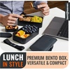 image:imageSet of 2 Premium Bento Boxes  Leakproof Stackable Microwave amp Dishwasher Safe Japanese Lunch Boxes with Utensils Dip Containers and Recipe EBook for Adults amp Kids