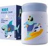 image:imageBentoheaven Kids Food Jar 10 oz Insulated Hot Food Container Rose PinkOcean Blue