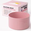 image:imageBentoheaven Silicone Water Bottle Boot  Noise amp Scratch Protector Sleeve for 3inch Diameter Bottles Tumbler amp Cup 1740 oz Bottom Protective Bumpers Water Bottle AccessoriesCoral Pink