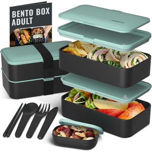 image:imageBentoheaven Bento Box Adult Stackable Lunch Box 40 oz Steel My HeartBillie Green
