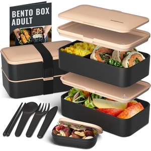 image:imageBentoheaven Bento Box Adult Stackable Lunch Box 40 oz Steel My HeartBingo Flamingo
