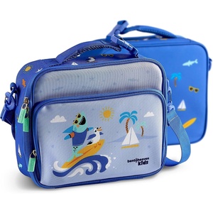 image:imageBentoheaven Bento Lunch Bag for Kids Large Insulated Tote GrayOcean Blue