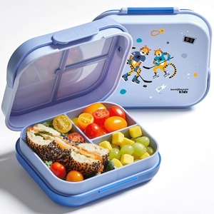 image:imageBentoheaven Kids Bento Lunch Box 3 Compartments 30 oz Ice BlueIce Blue